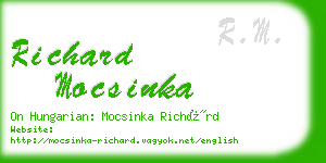 richard mocsinka business card